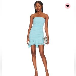 MORE TO COME REVOLVE GINERVA RUCHED MINI DRESS MEDIUM